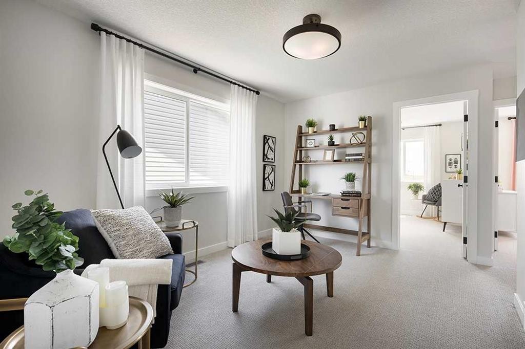 256 Verbena Common Sw, Calgary, AB - Indoor Photo Showing Living Room