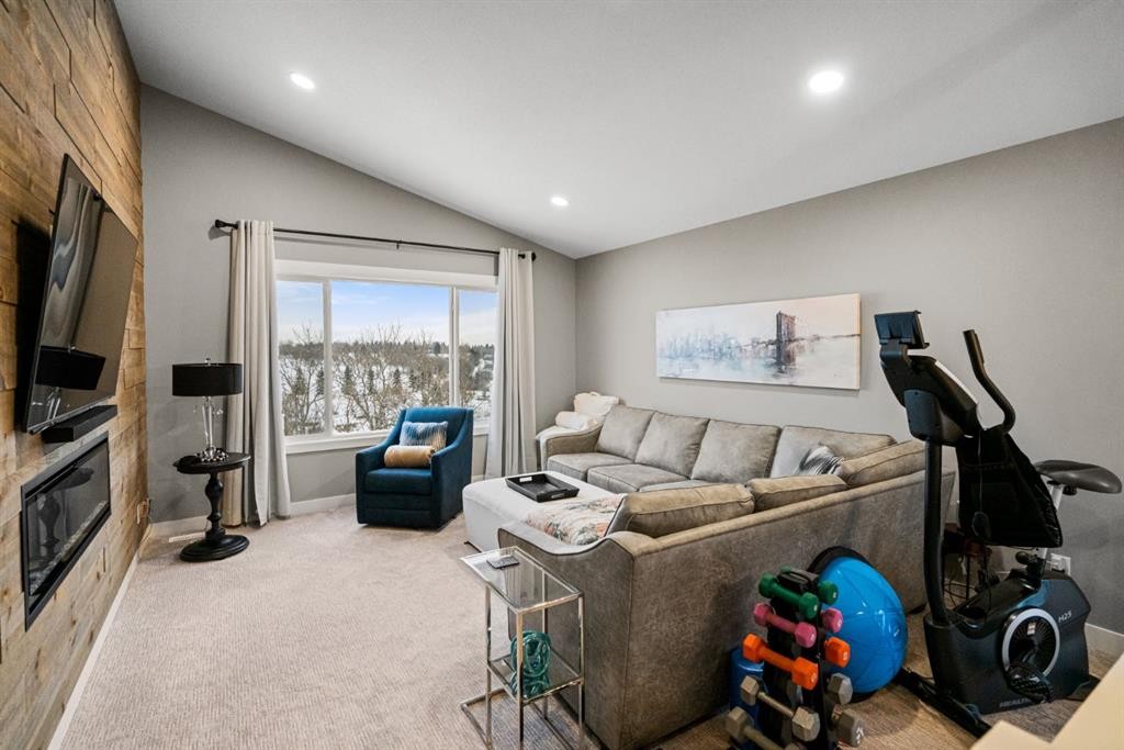 5200 36 Avenue, Camrose, AB - Indoor With Fireplace