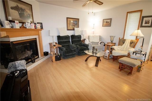 49210 B Range Road 162, Holden, AB - Indoor Photo Showing Living Room With Fireplace