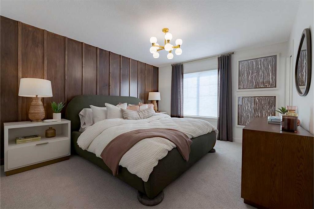 257 Amblestone Crescent Nw, Calgary, AB - Indoor Photo Showing Bedroom