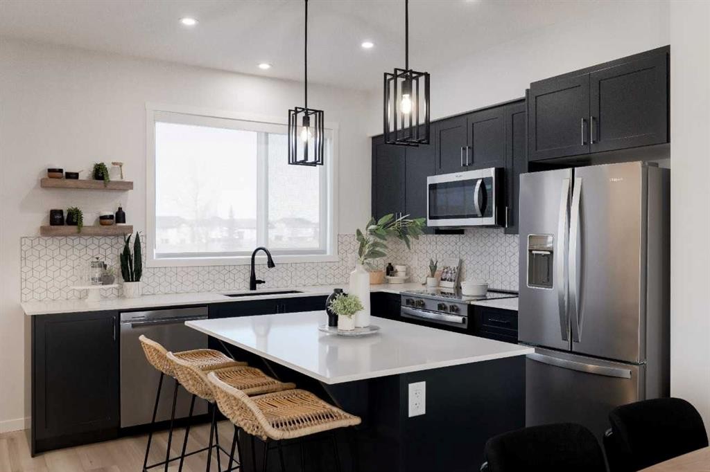 1324-1350 Cornerstone Street Ne, Calgary, AB - Indoor Photo Showing Kitchen With Upgraded Kitchen