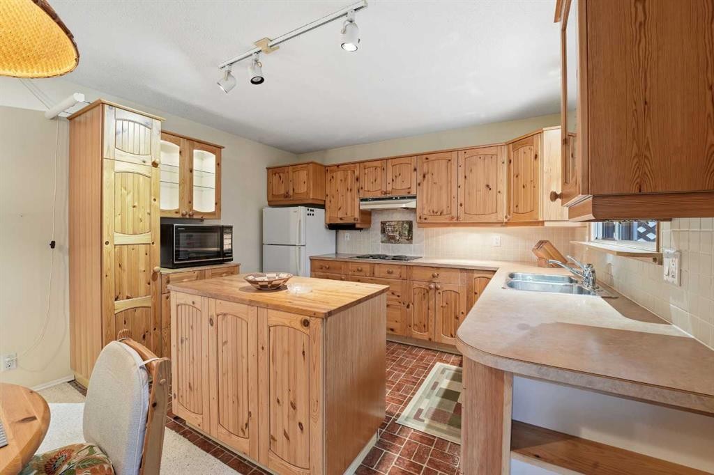 49 Pamely Avenue, Red Deer, AB - Indoor Photo Showing Kitchen With Double Sink