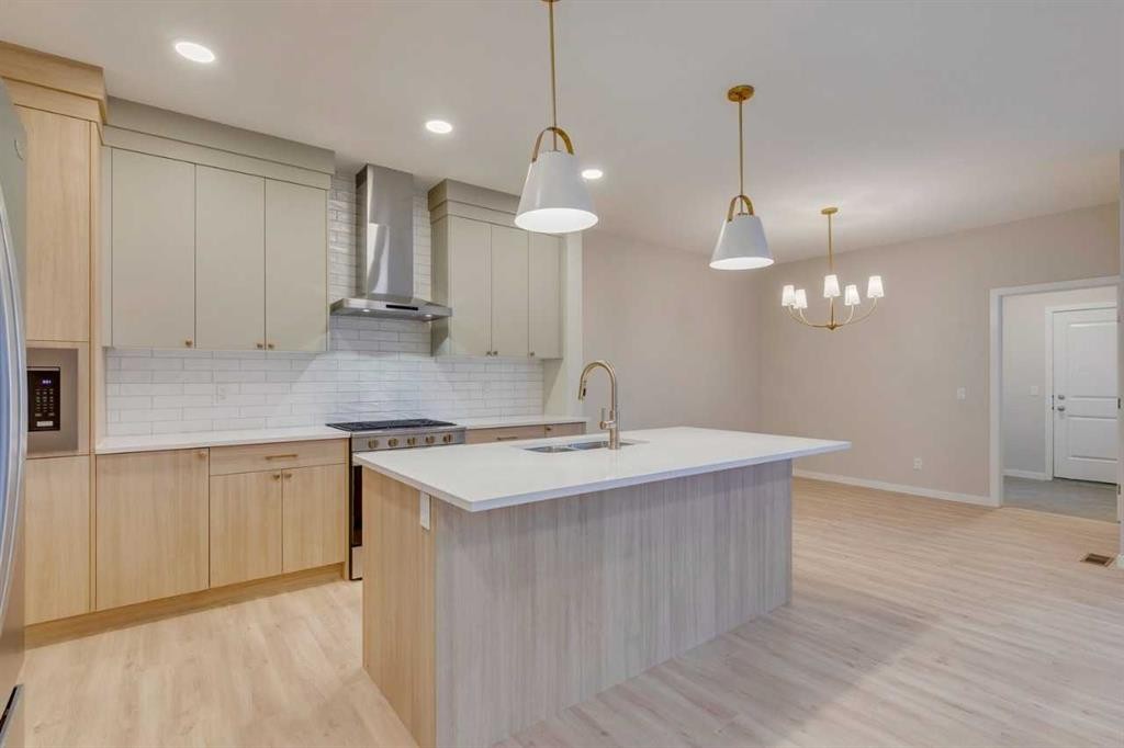 82 Alpine Common Sw, Calgary, AB - Indoor Photo Showing Kitchen With Upgraded Kitchen