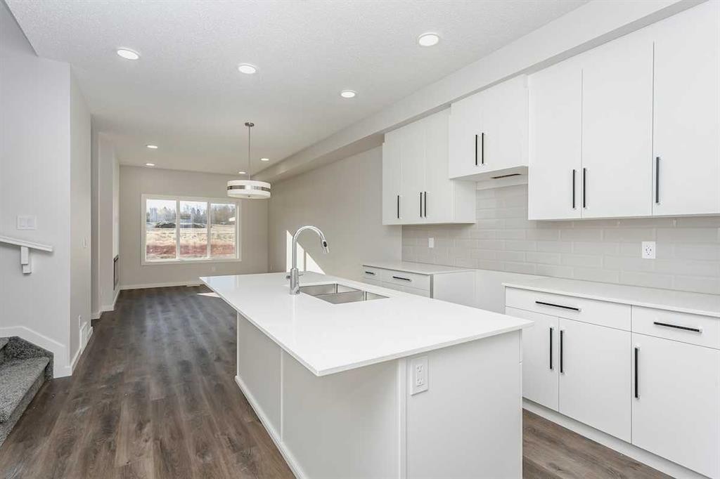 147 Lincoln Crescent, Rural Red Deer County, AB - Indoor Photo Showing Kitchen With Upgraded Kitchen