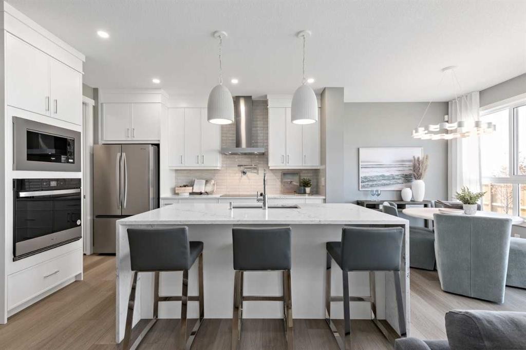 207 Huxland Path, Calgary, AB - Indoor Photo Showing Kitchen With Upgraded Kitchen