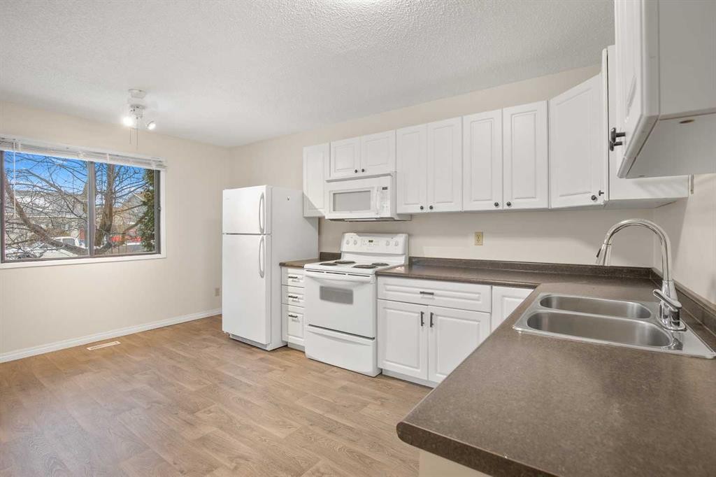 99 Dawson Street, Red Deer, AB - Indoor Photo Showing Kitchen With Double Sink