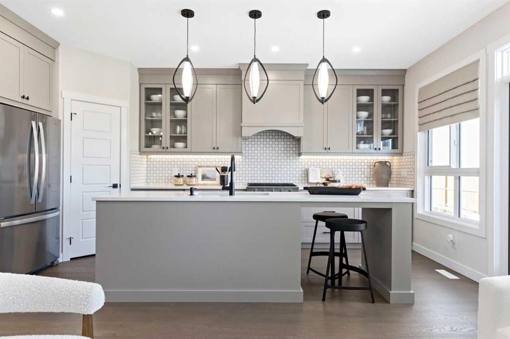 203 Huxland Path Ne, Calgary, AB - Indoor Photo Showing Kitchen With Upgraded Kitchen