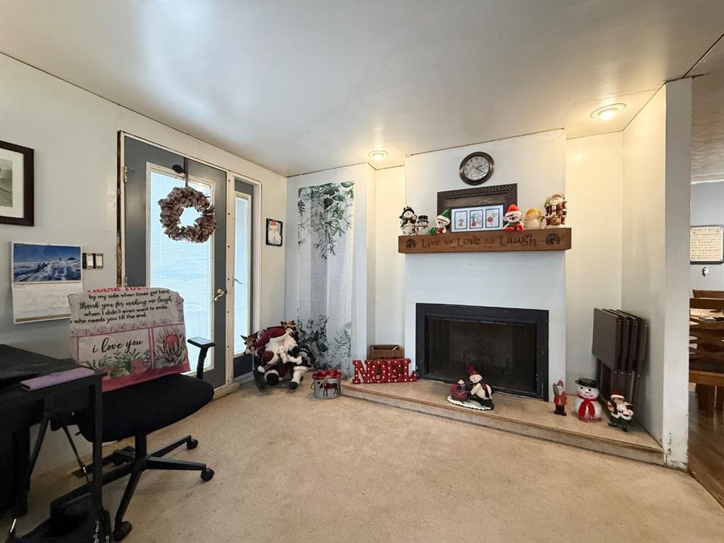 5922 Spruce Park Crescent, Stettler, AB - Indoor With Fireplace