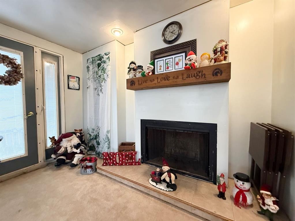 5922 Spruce Park Crescent, Stettler, AB - Indoor With Fireplace