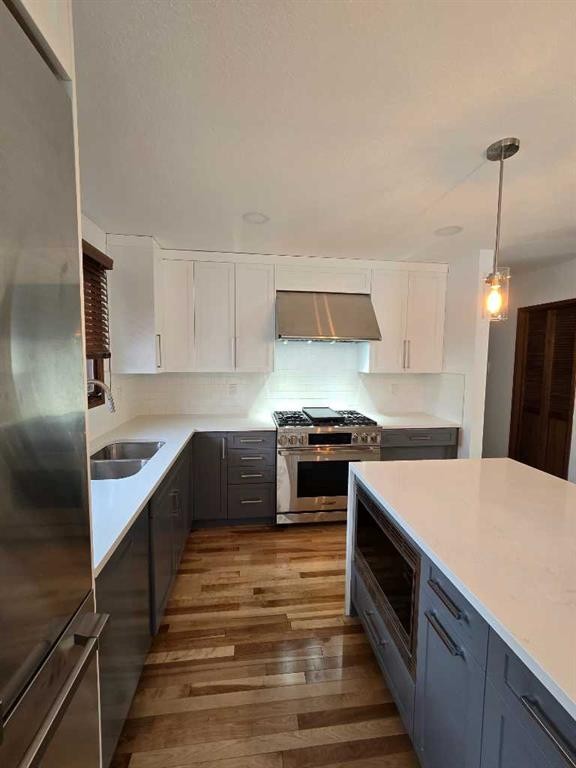 8 Nielsen Close, Red Deer, AB - Indoor Photo Showing Kitchen With Double Sink