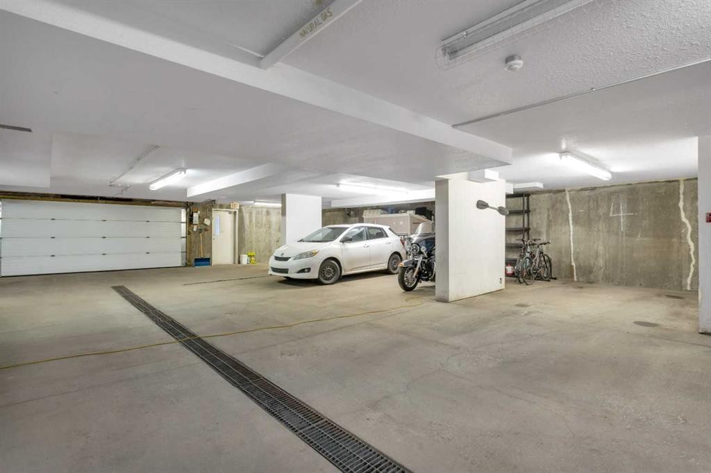 204-4612 50 Avenue, Innisfail, AB - Indoor Photo Showing Garage