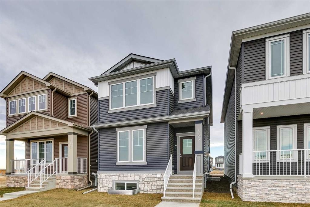 483 Hotchkiss Manor Se, Calgary, AB - Outdoor With Deck Patio Veranda With Facade