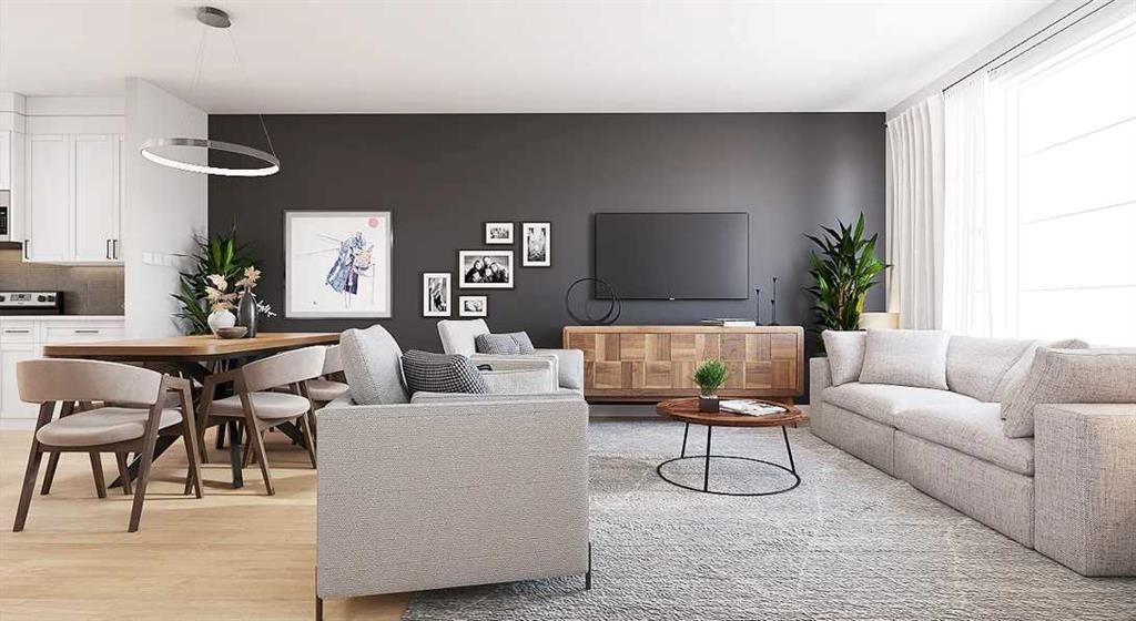 130 Bridgeport Circle, Chestermere, AB - Indoor Photo Showing Living Room