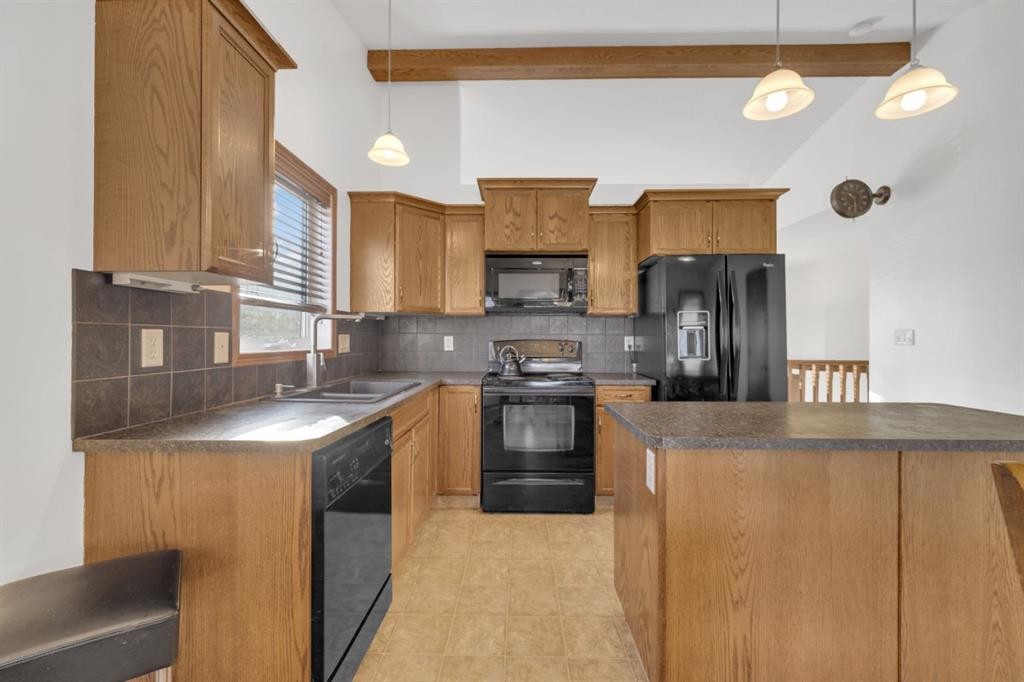 10 Wilkinson Circle, Sylvan Lake, AB - Indoor Photo Showing Kitchen With Double Sink