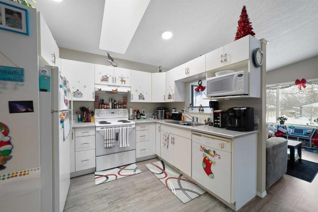 5213B 57 Street, Camrose, AB - Indoor Photo Showing Kitchen With Double Sink
