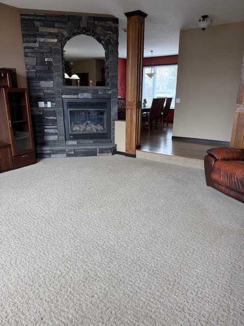 2120 18 Avenue, Delburne, AB - Indoor With Fireplace