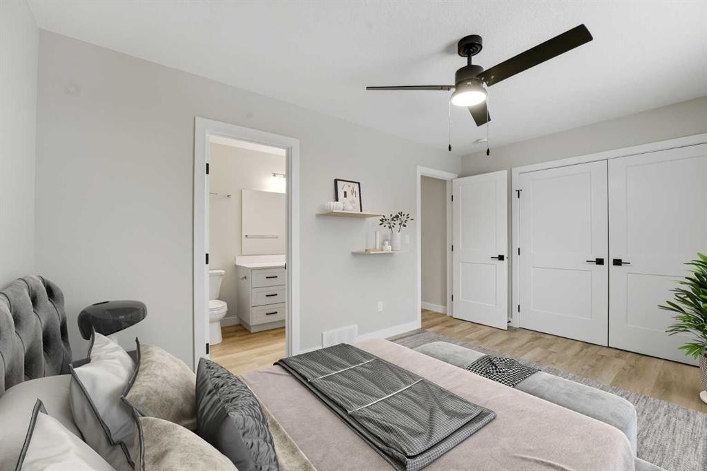 82 Bruns Crescent, Lacombe, AB - Indoor Photo Showing Bedroom