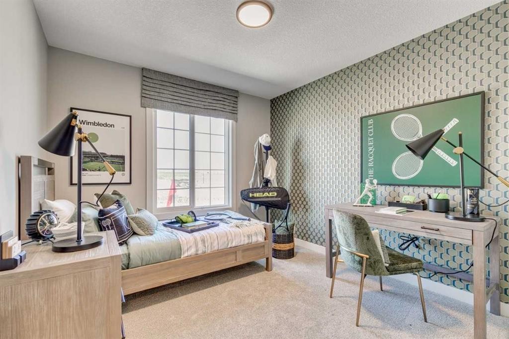 55 Bridgeport Circle, Chestermere, AB - Indoor Photo Showing Bedroom