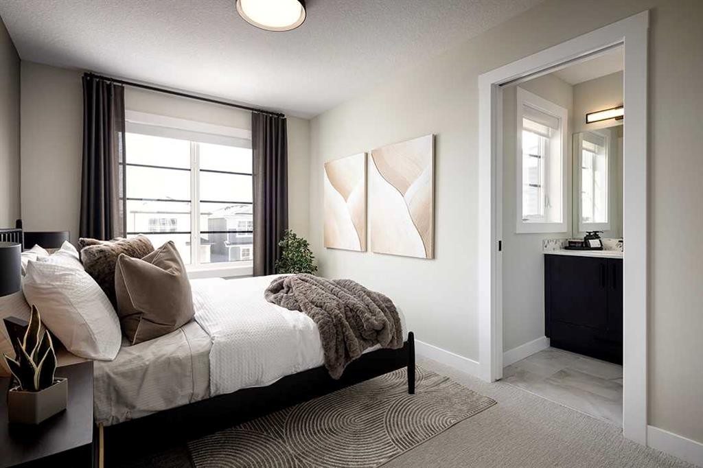 17 Amblefield View Nw, Calgary, AB - Indoor Photo Showing Bedroom