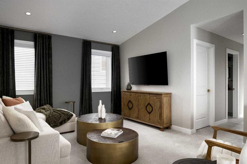 2173 Cobblebrook Crescent, Airdrie, AB - Indoor Photo Showing Living Room