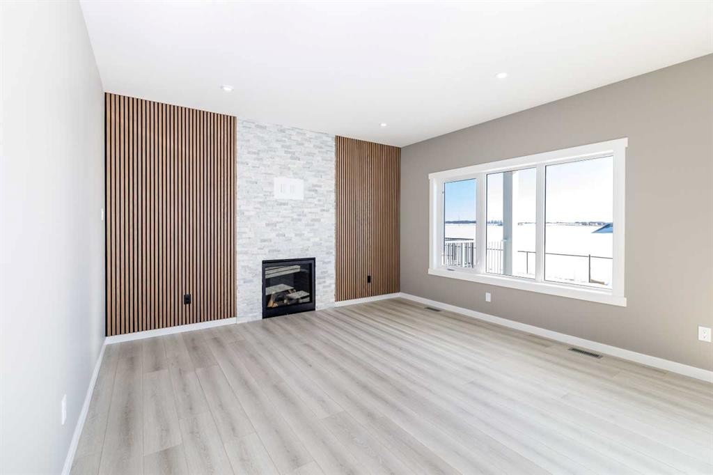55 Everson Close, Red Deer, AB - Indoor With Fireplace