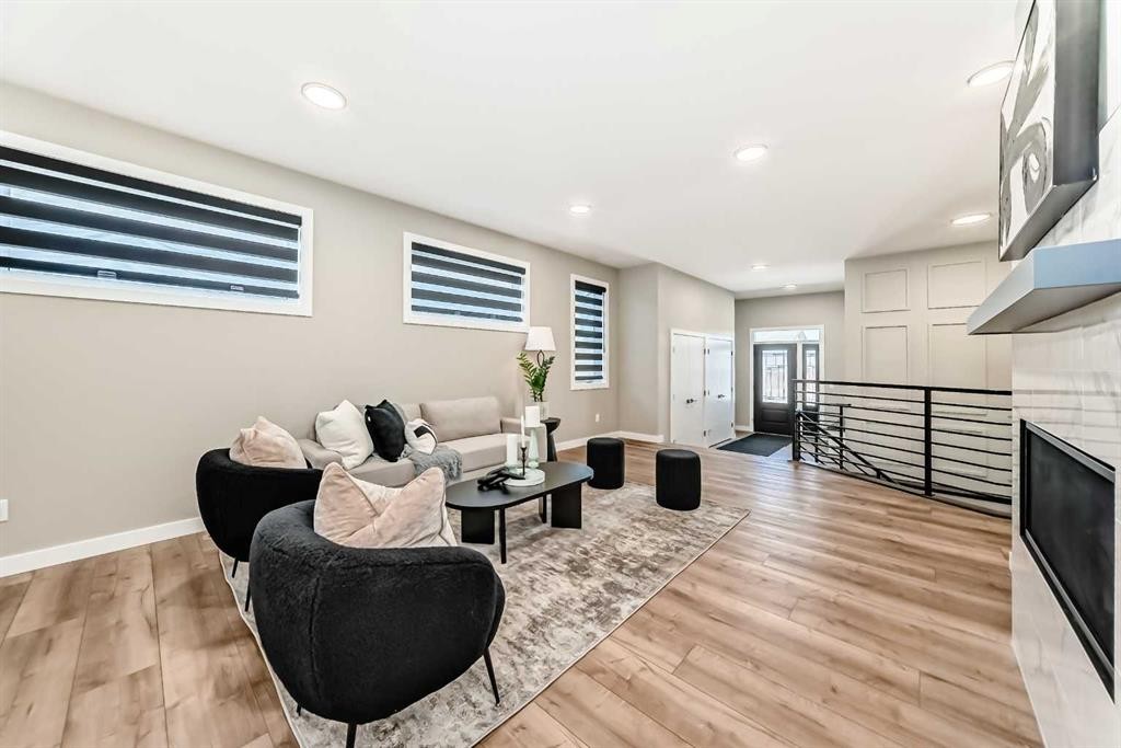 58 Mitchell Crescent, Blackfalds, AB - Indoor With Fireplace