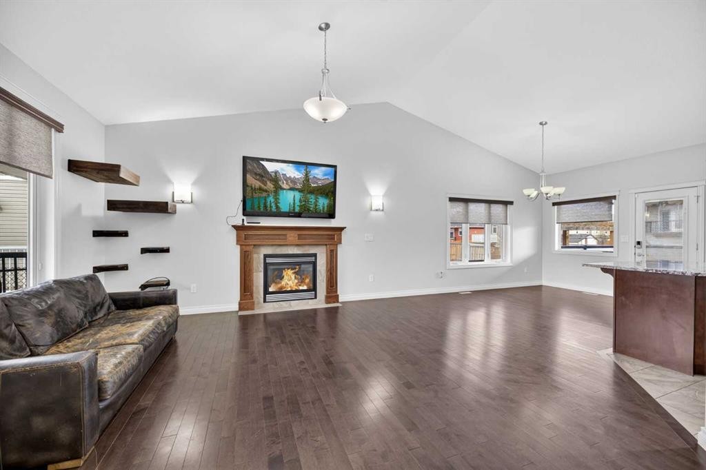 17 Viceroy Crescent, Olds, AB - Indoor Photo Showing Living Room With Fireplace