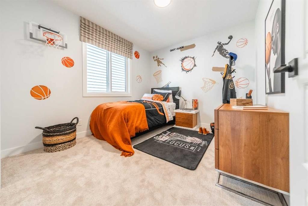 405 Sora Way Se, Calgary, AB - Indoor Photo Showing Bedroom