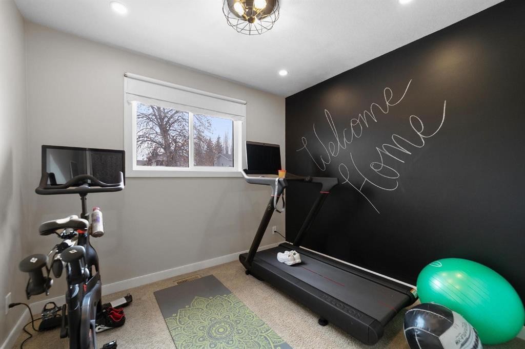 3630 Erickson Drive, Camrose, AB - Indoor Photo Showing Gym Room