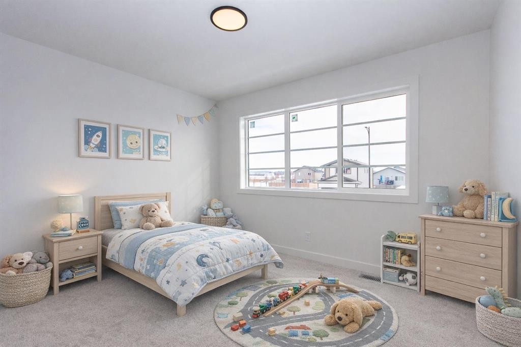 12 Trinity Street, Lacombe, AB - Indoor Photo Showing Bedroom