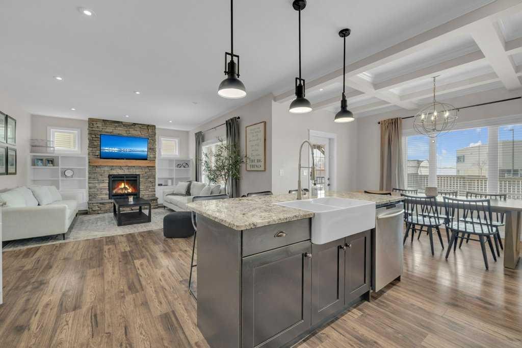 23 Bowman Circle, Sylvan Lake, AB - Indoor With Fireplace