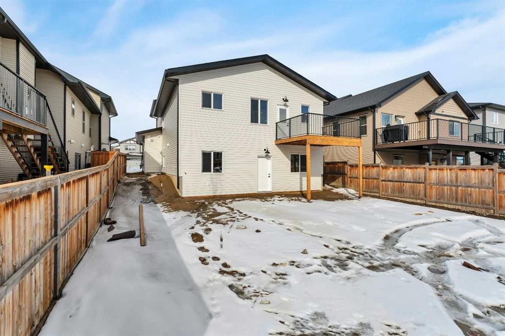 77 Maclean Close, Blackfalds, AB - Outdoor With Deck Patio Veranda With Exterior