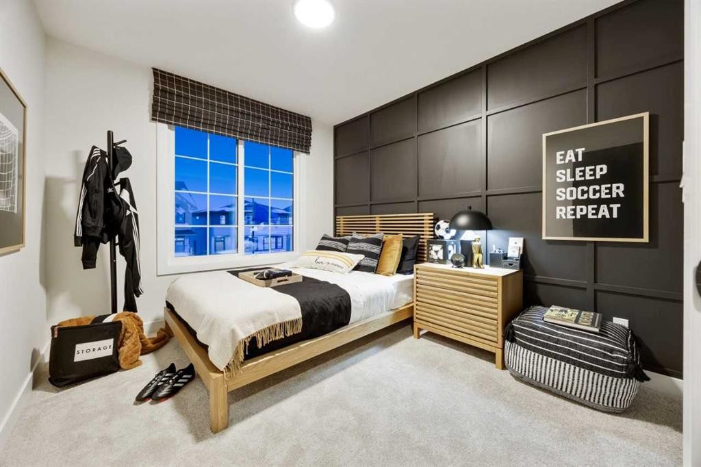 73 Sora Gardens Se, Calgary, AB - Indoor Photo Showing Bedroom