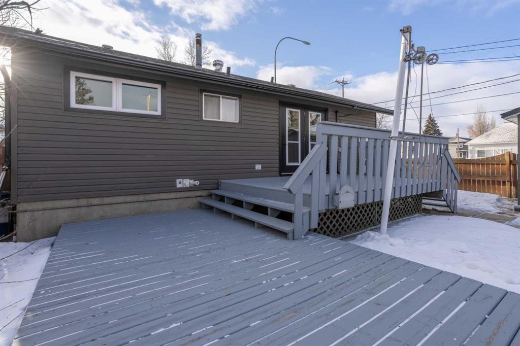 5218 53A Avenue, Camrose, AB - Outdoor With Deck Patio Veranda With Exterior