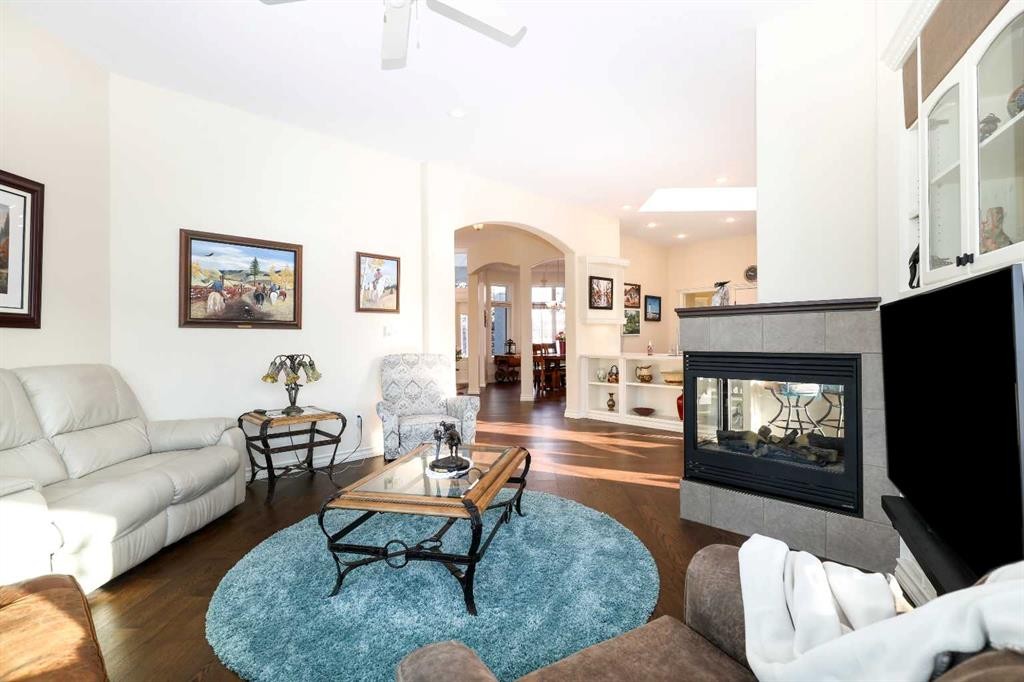 147 Alexander Crescent, Red Deer, AB - Indoor Photo Showing Living Room With Fireplace