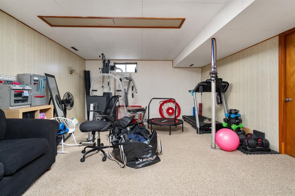 5402 52 Street, Bashaw, AB - Indoor Photo Showing Gym Room