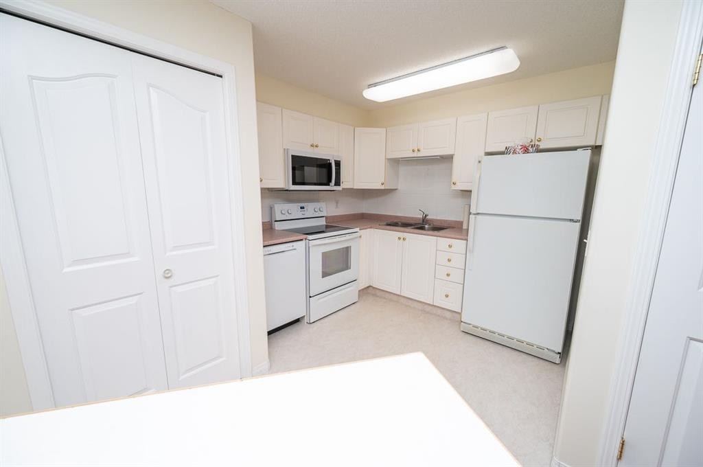 233-56 Carroll Crescent, Red Deer, AB - Indoor Photo Showing Kitchen With Double Sink