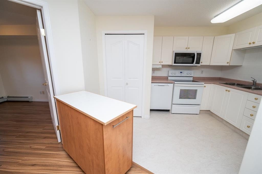 233-56 Carroll Crescent, Red Deer, AB - Indoor Photo Showing Kitchen With Double Sink