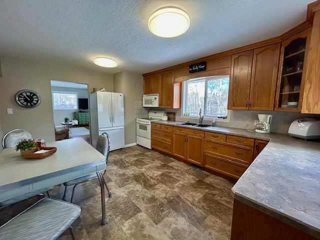502 Plover Close, Pelican Point, AB - Indoor Photo Showing Kitchen With Double Sink