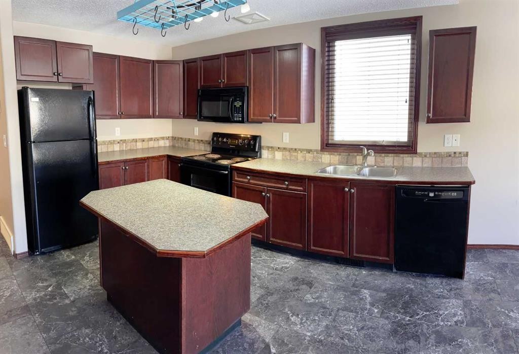 40 Alberts Close, Red Deer, AB - Indoor Photo Showing Kitchen With Double Sink