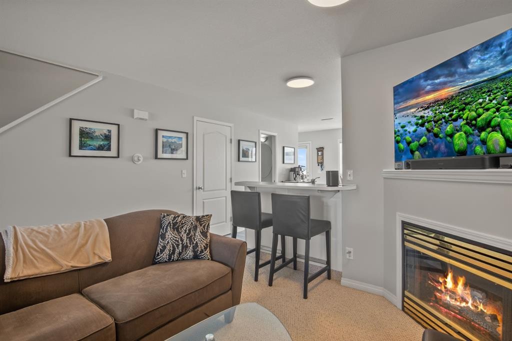 37-33 Donlevy Avenue, Red Deer, AB - Indoor Photo Showing Living Room With Fireplace