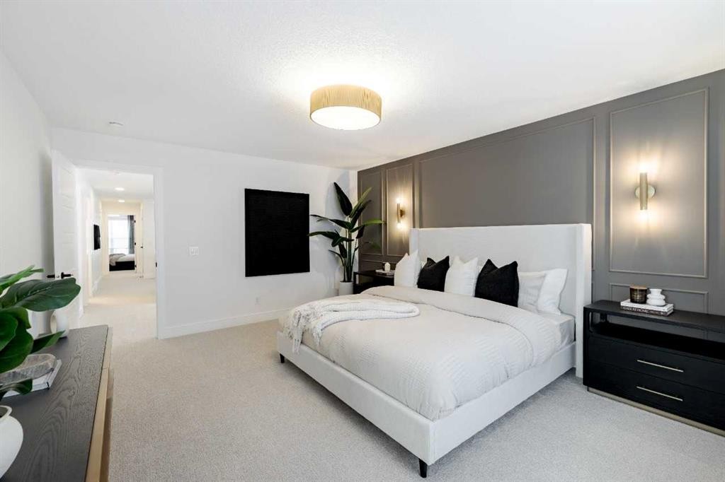 236 Amblestone Crescent Nw, Calgary, AB - Indoor Photo Showing Bedroom