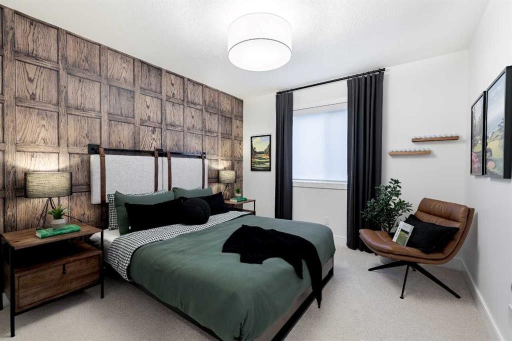 236 Amblestone Crescent Nw, Calgary, AB - Indoor Photo Showing Bedroom