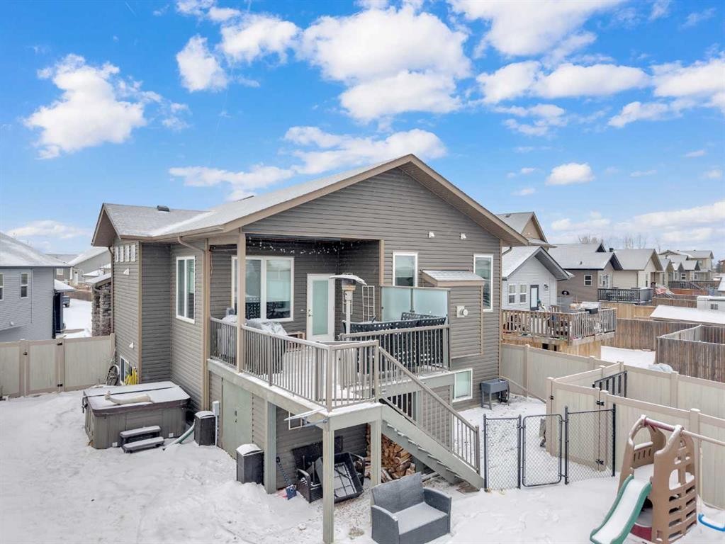 94 Mackenzie Crescent, Lacombe, AB - Outdoor With Deck Patio Veranda