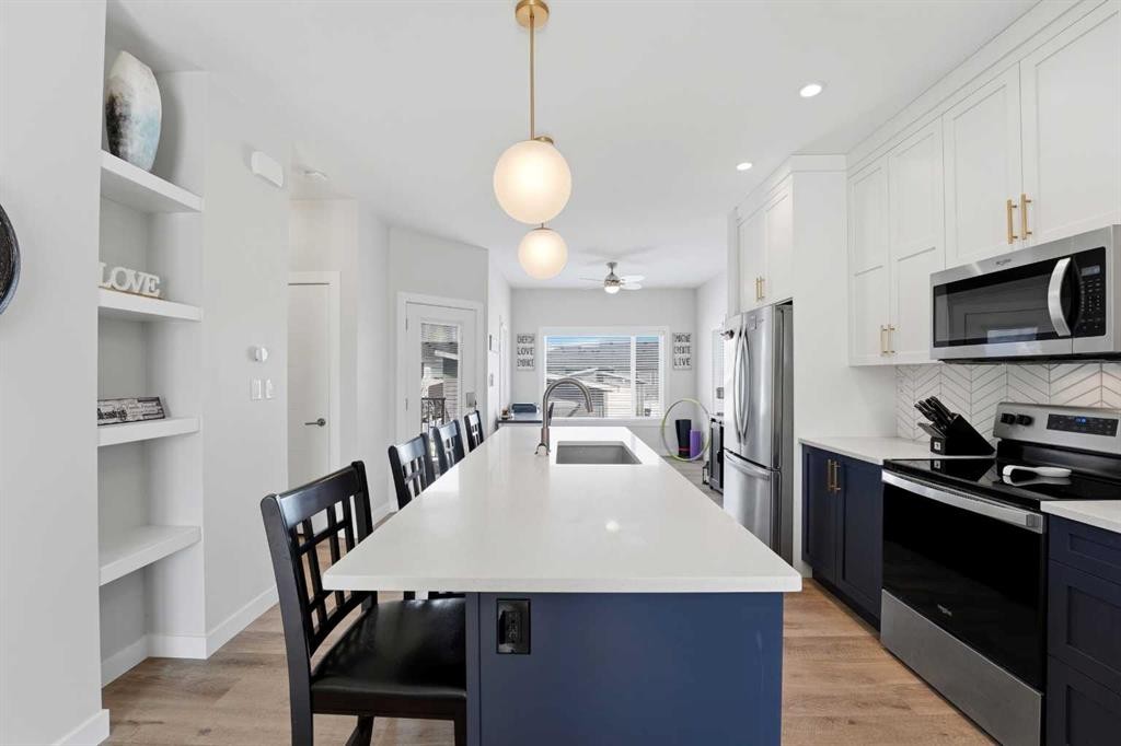 44 Evergreen Way, Red Deer, AB - Indoor Photo Showing Kitchen With Stainless Steel Kitchen