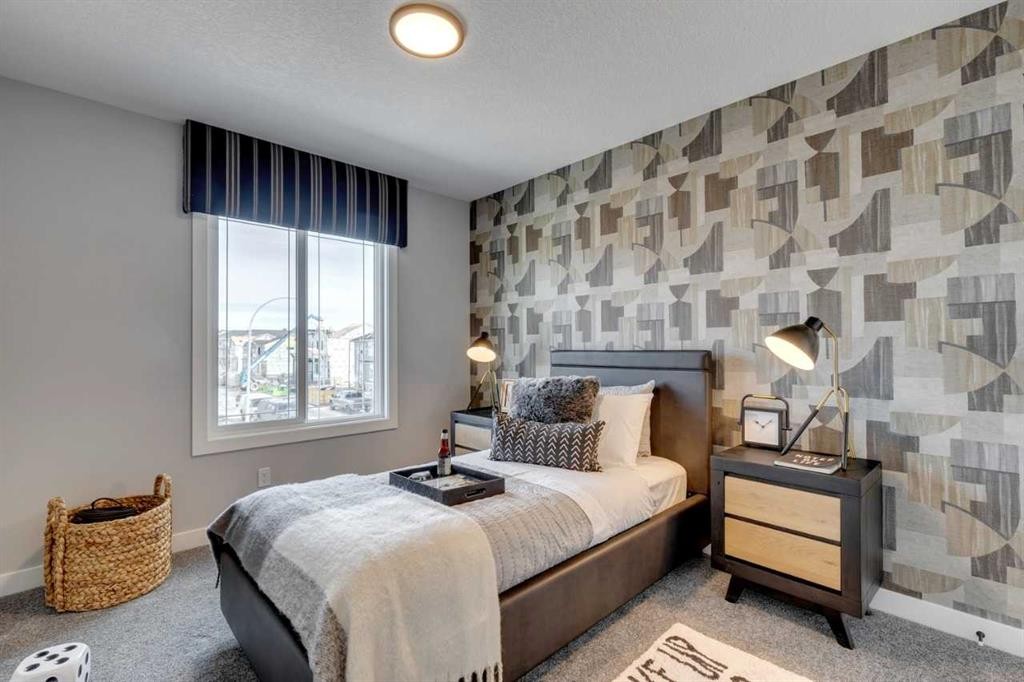 9 Amblefield View Nw, Calgary, AB - Indoor Photo Showing Bedroom