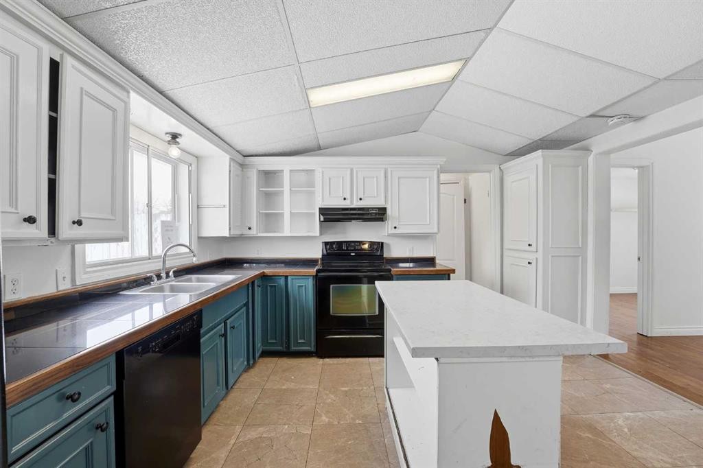 5713 57 Avenue, Red Deer, AB - Indoor Photo Showing Kitchen With Double Sink