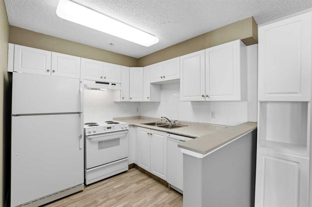 215-56 Carroll Crescent, Red Deer, AB - Indoor Photo Showing Kitchen With Double Sink