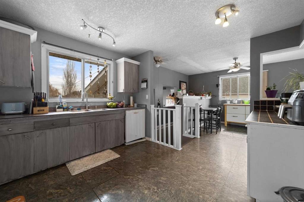 4925 49 Street, Killam, AB - Indoor Photo Showing Kitchen With Double Sink