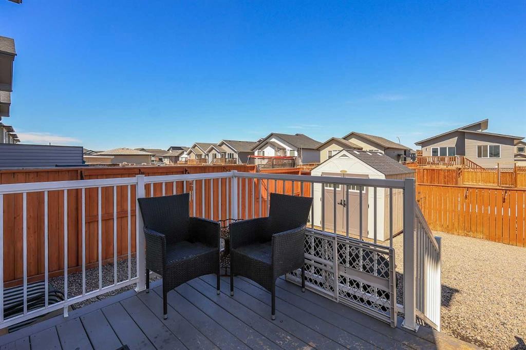 129 Ava Crescent, Blackfalds, AB - Outdoor With Deck Patio Veranda With Exterior